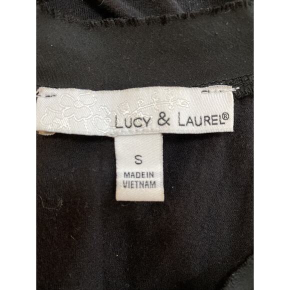 Lucy & Laurel Black Scoop Neck Embellish Tank Top - Picture 5 of 6